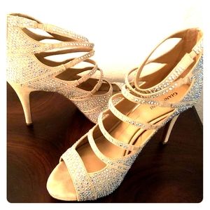 Rhinestones platform shoe